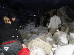Day Six - "Is this a good idea?" Climbing up in the snow and dark for sunrise at the Torres mirador