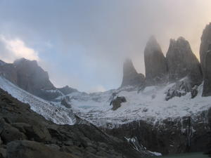 Day Five - Luckily Mad Mike went to the Torres Mirador after walking 20km for this picture - the following day we could not see anything!