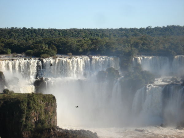 Our first view of Iguazu Falls on the Brazilian side