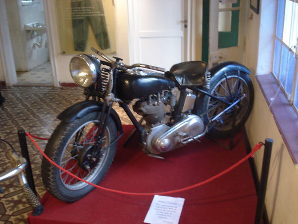A copy of Che's motorcycle he travelled around South America on