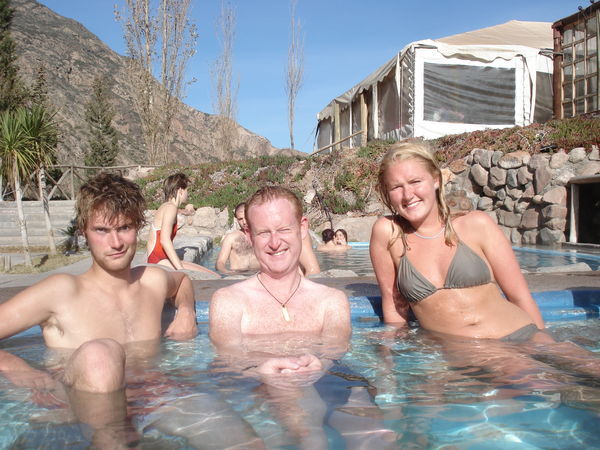 Relaxing in the hot springs at Chaceuta with Mike and Julie-Anne