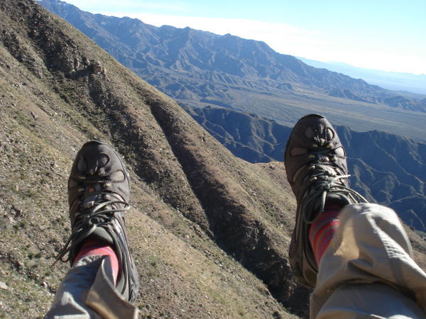 The first of lots of pictures of my feet dangling while paragliding!