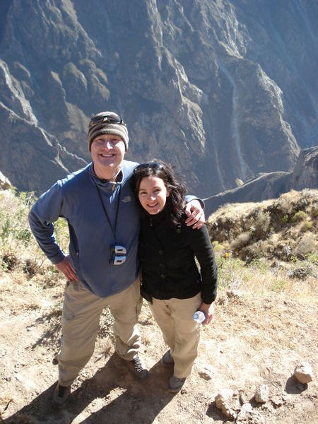 "Back a bit!"..Marnie and I at the Colca Canyon