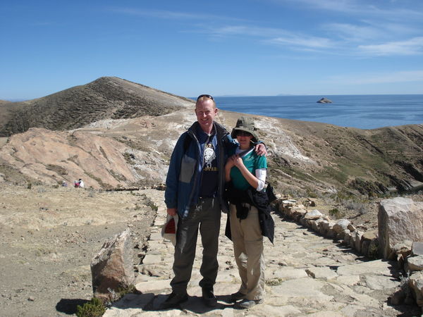 Marnie and I at the start of our Isla del Sol walk