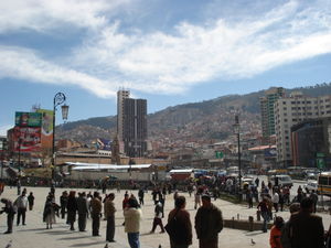 A view of La Paz from near the main cathedral