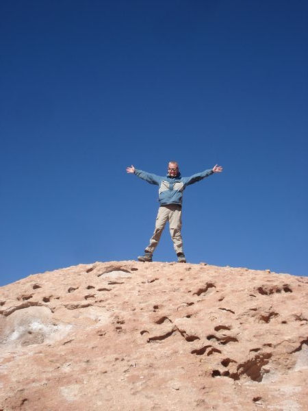 Me on top of a volcanic rock - Salar de Uynui