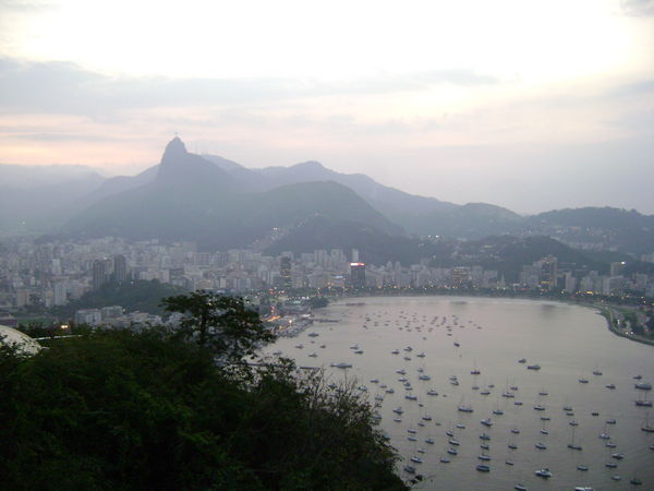 A view of Rio from Sugar Loaf Mountain at sunset