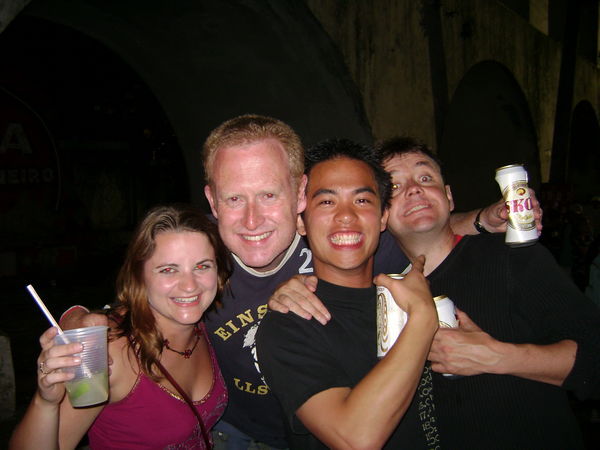 Sally,me, King and Rob partying in Lapa