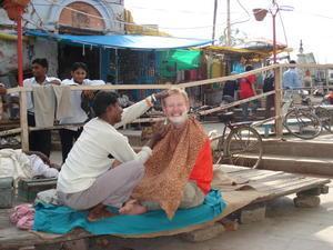 Close shave with a Ganges Barber!