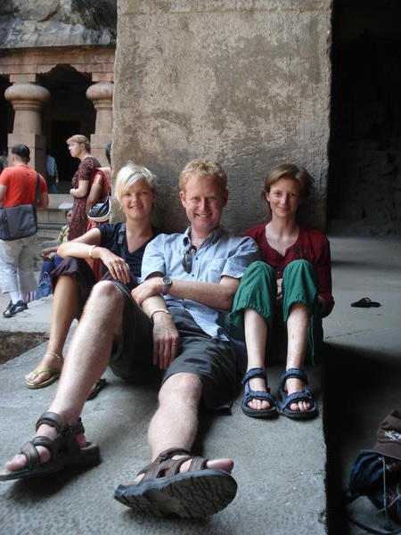 With Syvlie and Petra on our trip to Elephanta Island