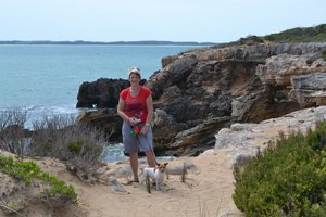 Trish and Jackie at Cape Dombey