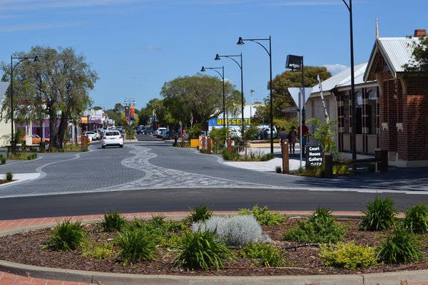 Busso main street from beach end 