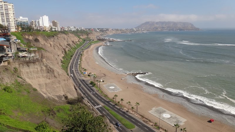 A view of the coast in Miraflores