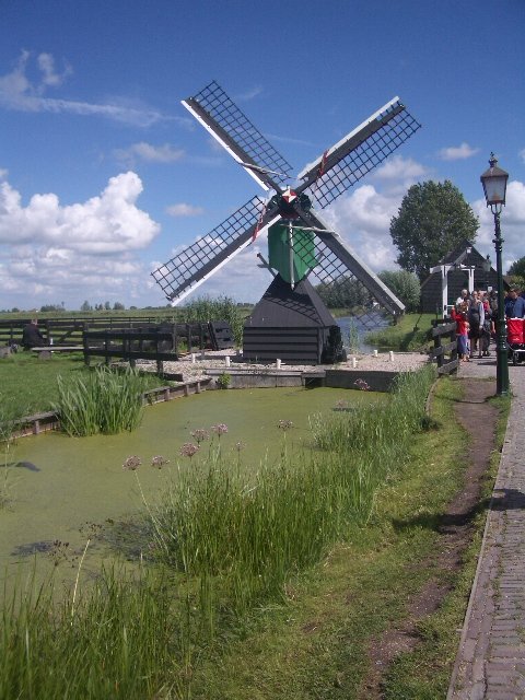 Traditional windmill in Zaanse Schan