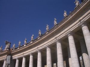 The pillars of St. Peter's Basilica, Vatican City