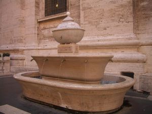 Holy water basin, St. Peter's Basilica, Vatican City