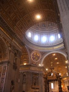 The beautiful interior of St. Peter's Basilica, Vatican City