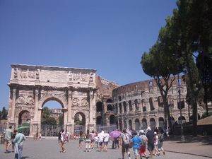 Arch of Constantine and Coliseum, Rome