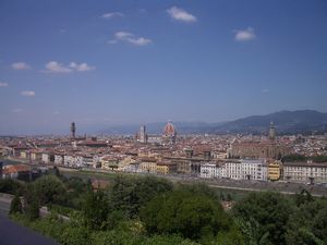 Overlooking Florence on a hill