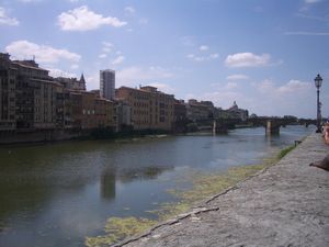 The arch bridge, River Arno, Florence