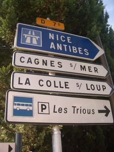 Road sign in France