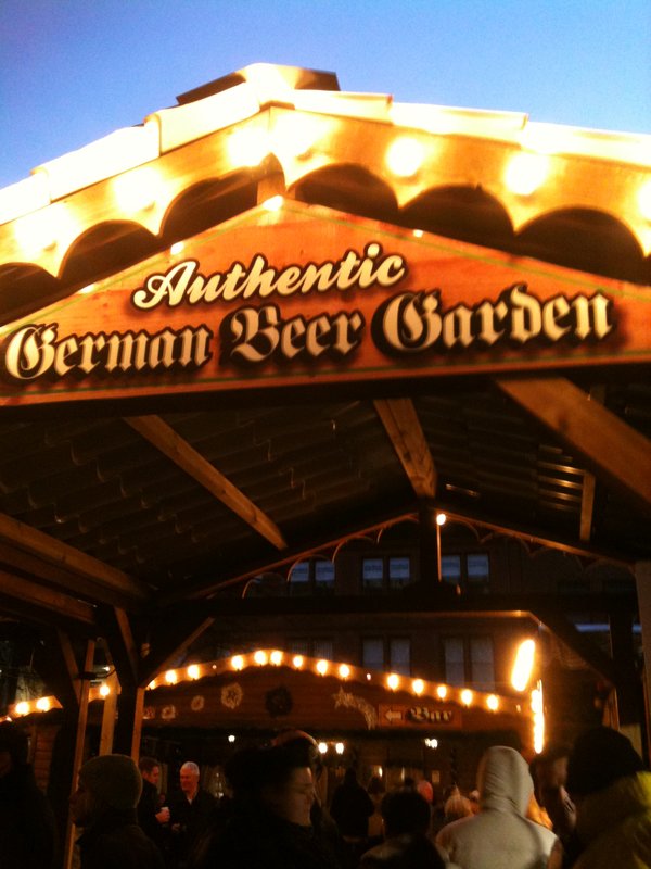 Authentic German beer garden
