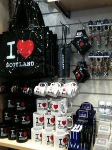 I love Scotland mugs and bags