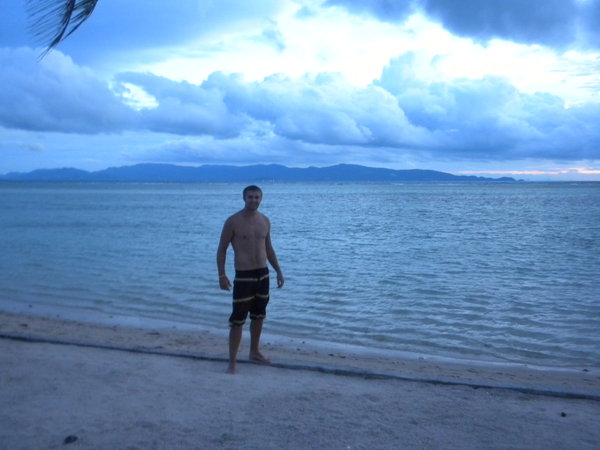 At the Hotel Beach with Koh Samui Behind Me