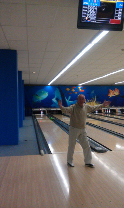 George enjoying his bowling!
