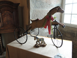 Interesting toy horse on display in Chateau Belvoir
