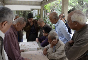 old men playing games