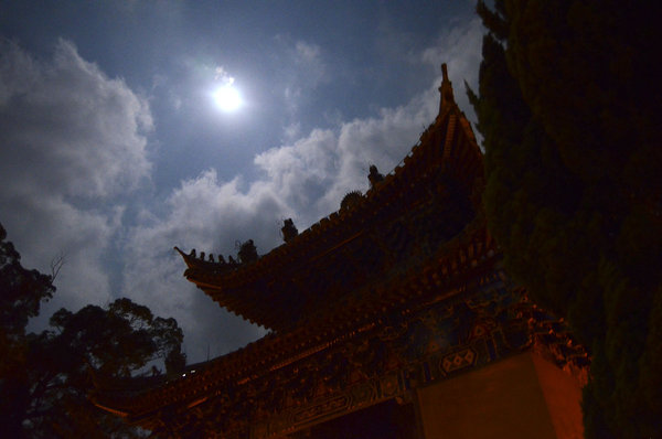 temples by moonlight