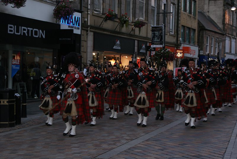 Marching band in Inverness