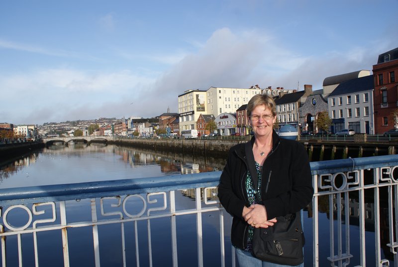 Sue infront of River Lee in Cork Ireland