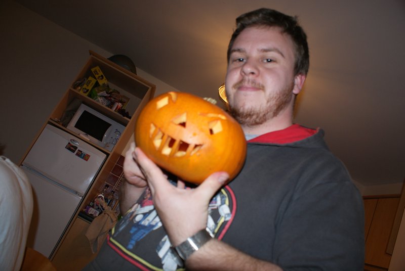 Corey and his pumpkin