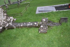 fallen over Celtic Cross