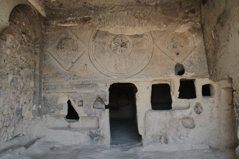 Inside cave church