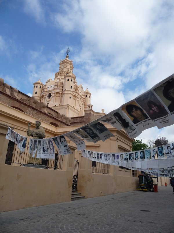 Cathedral and a photo-exhibition about the people that disappeared during the "Dirty War"