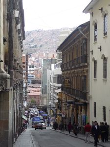 The streets of La Paz