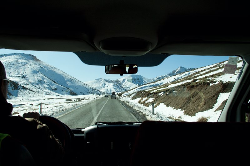 Snow in Atlas Mountains