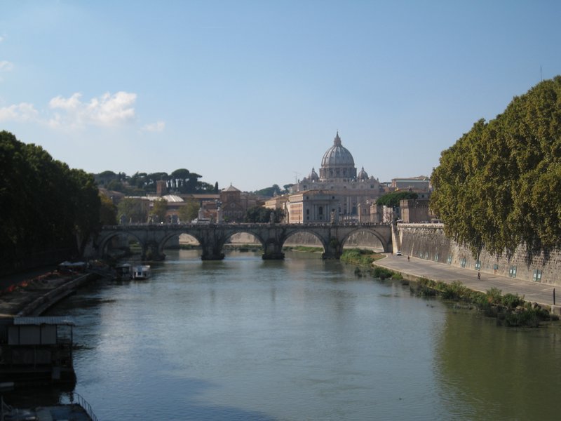 Tiber River and St. Peter's in the background