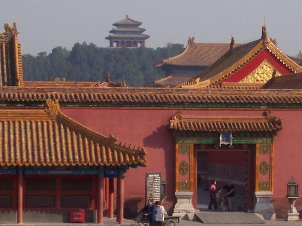 Jingshan Park from inside Forbidden City