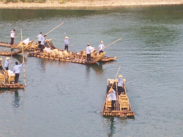 bamboo rafts