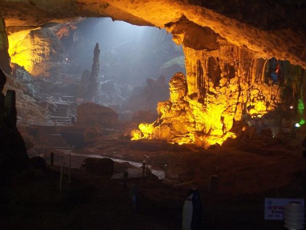 Cave on Halong Bay island