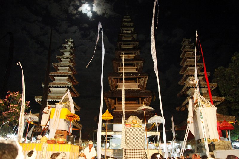 The three meru - multi-tiered shrines
