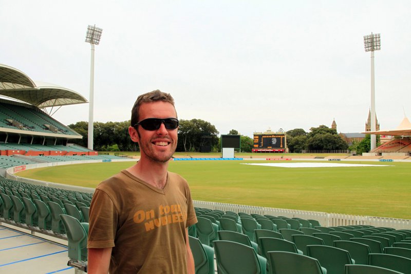 Ben at the Adelaide Oval Cricket Ground