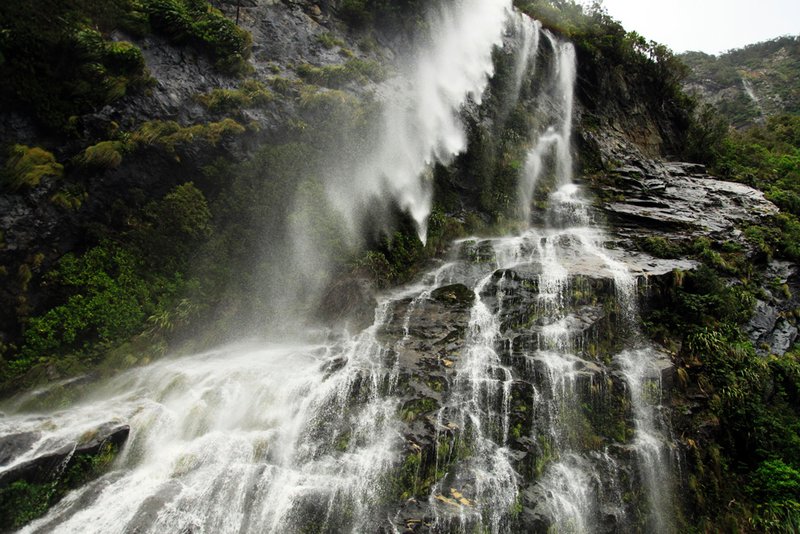 Water pours into Doubtful Sound