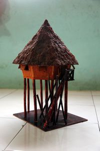 Model of Barud "headhunters" tribe traditonal home