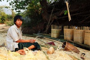 A break from bamboo basket weaving