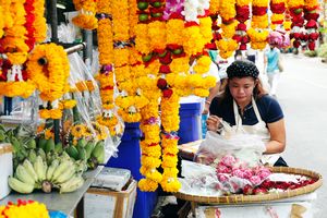 Market flower seller